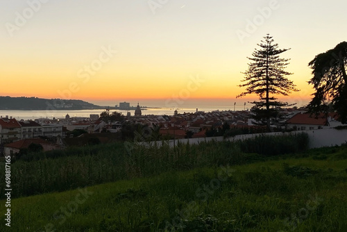 Sunset view of the city of Lisbon, Portugal