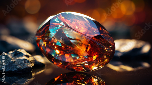 Compatibility of Horoscope image Gemstone is shining Crystal is  laying on the ground