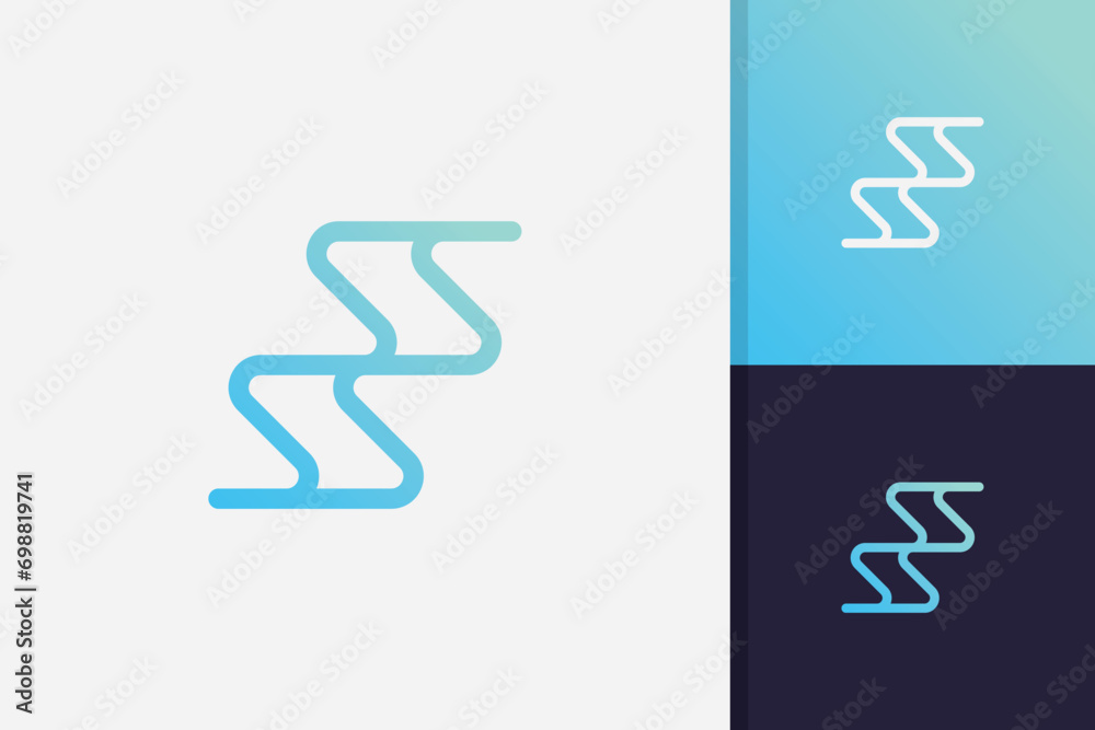 abstract logo with spiral helix shape logo design icon template abstract logo with spiral helix shape logo design icon template