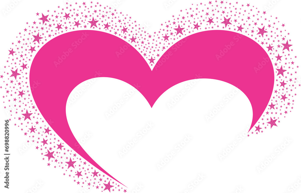 Light Pink Love with Pink Sparkling glitter Stars Vector clipart icon #17