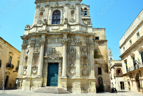 Church in baroque style in Lecce , Italy