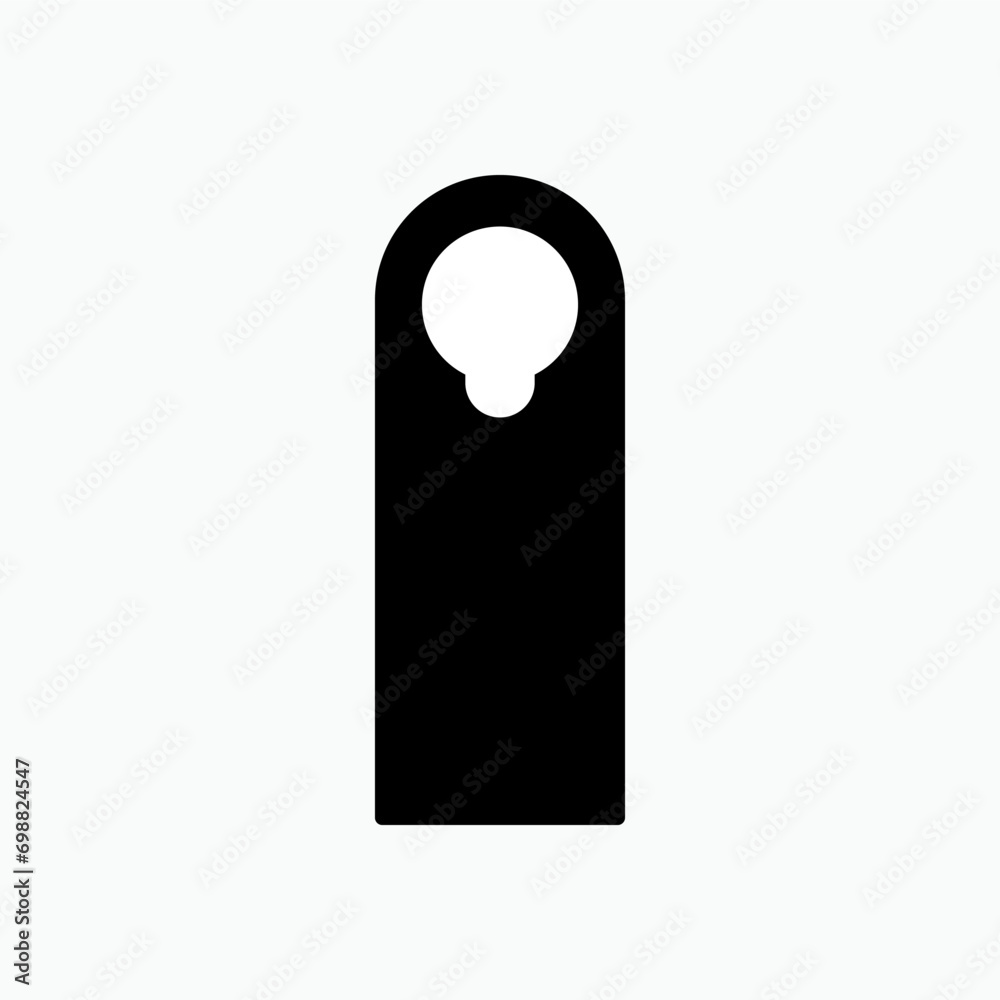 Door Hanger Icon - Vector, Sign and Symbol Presented in Glyph Style for Design, Presentation, Website or Apps Elements. Door Hanger Icon - Vector, Sign and Symbol Presented in Glyph Style for Design, Presentation, Website or Apps Elements.