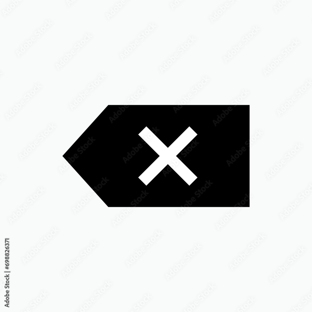 Obraz premium Cross Mark. Delete Icon. Erase, Remove Symbol - Vector.