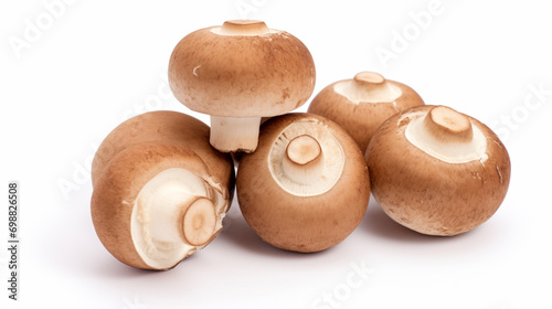 Mushrooms, Shiitake Mushrooms Isolated on White Background. AI Generative photo