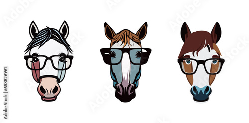 メガネをかけたアニマルシリーズ 〜馬〜