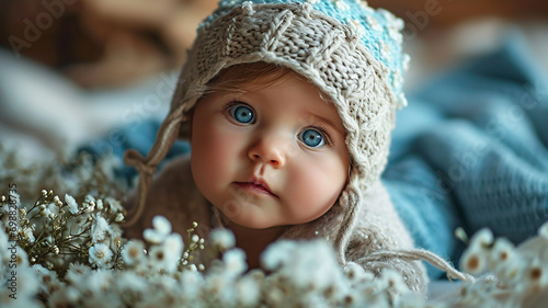 Beautiful Baby on Bed