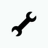Wrench Icon. Repair, Setting. Mechanics, Maintenance Symbol for Design, Presentation, Website or Apps Elements  – Vector.