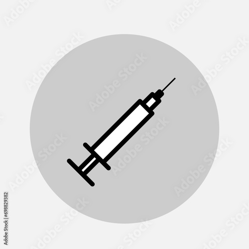 Syringe Icon. Medicine, Vaccination. Healthcare Element Symbol - Vector.