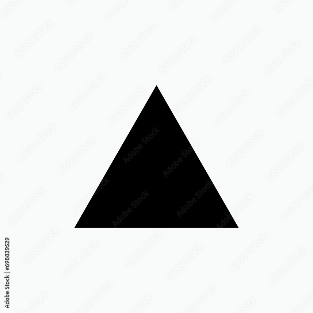 Triangle Geometric Basic Shape Icon - Vector, Sign and Symbol for Design, Presentation, Website or Apps Elements. Triangle Geometric Basic Shape Icon - Vector, Sign and Symbol for Design, Presentation, Website or Apps Elements.