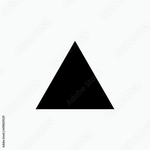 Triangle Geometric Basic Shape Icon - Vector  Sign and Symbol for Design  Presentation  Website or Apps Elements.