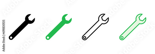 Wrench icon set. repair icon vector. tools icon vector