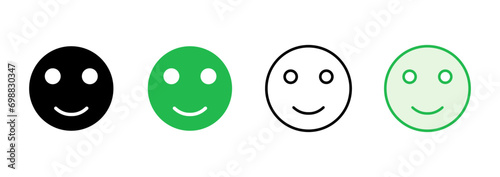 smile icon set. smile emoticon icon. feedback