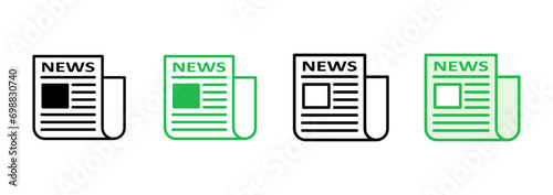 Newspaper icon set. news paper vector sign