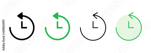 History icon set. recent event history