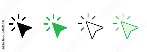 Click icon set. pointer arrow icon. cursor icon vector