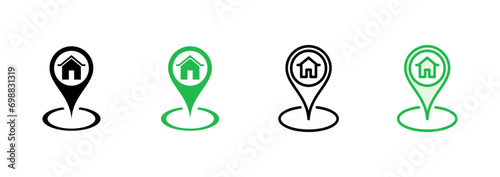 address icon vector. home location icon vector