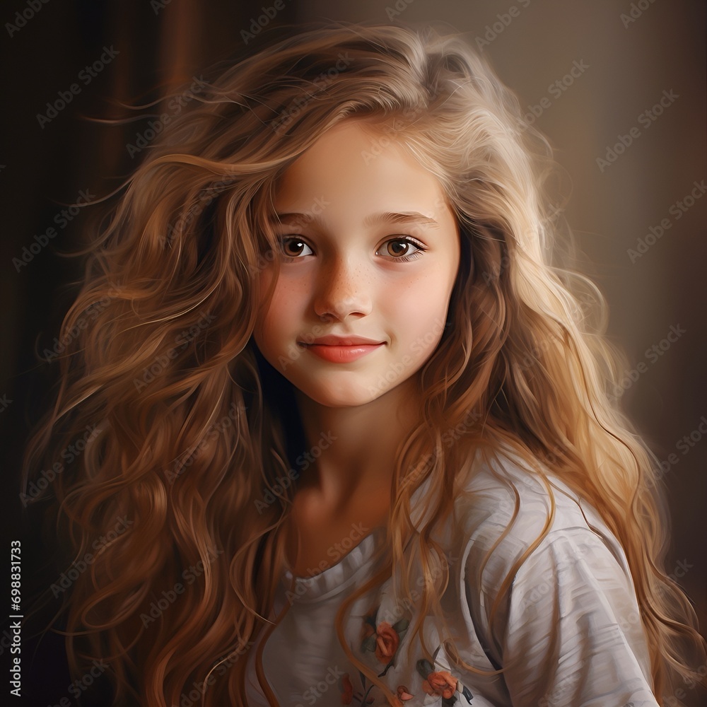 Portrait of a cute young girl Portrait of a cute young girl