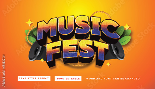 Music fest Text Style Effect Editable