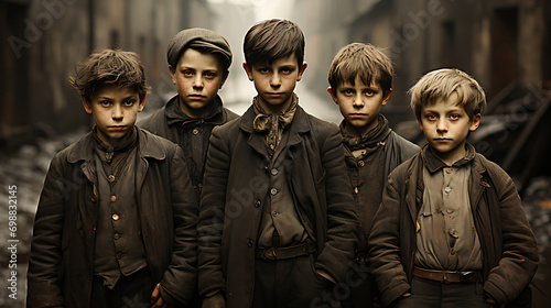 Street children in the 19th century.
Generative AI