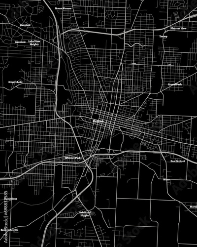 Canton Ohio Map, Detailed Dark Map of Canton Ohio photo