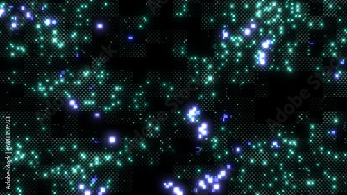 A mesmerizing pattern of blue and green dots on a black backdrop, perfect for adding a touch of elegance to your website or enhancing your creative designs photo