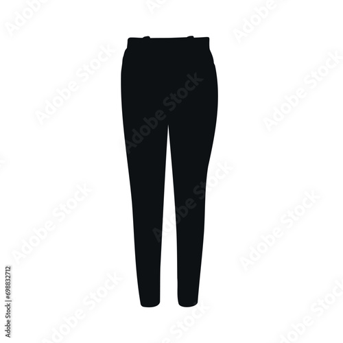 Vector hand drawn horse riding breeches silhouette isolated on white background