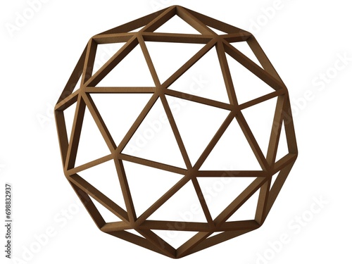 Wireframe Shape Pentakis Dodecahedron 3D print model
