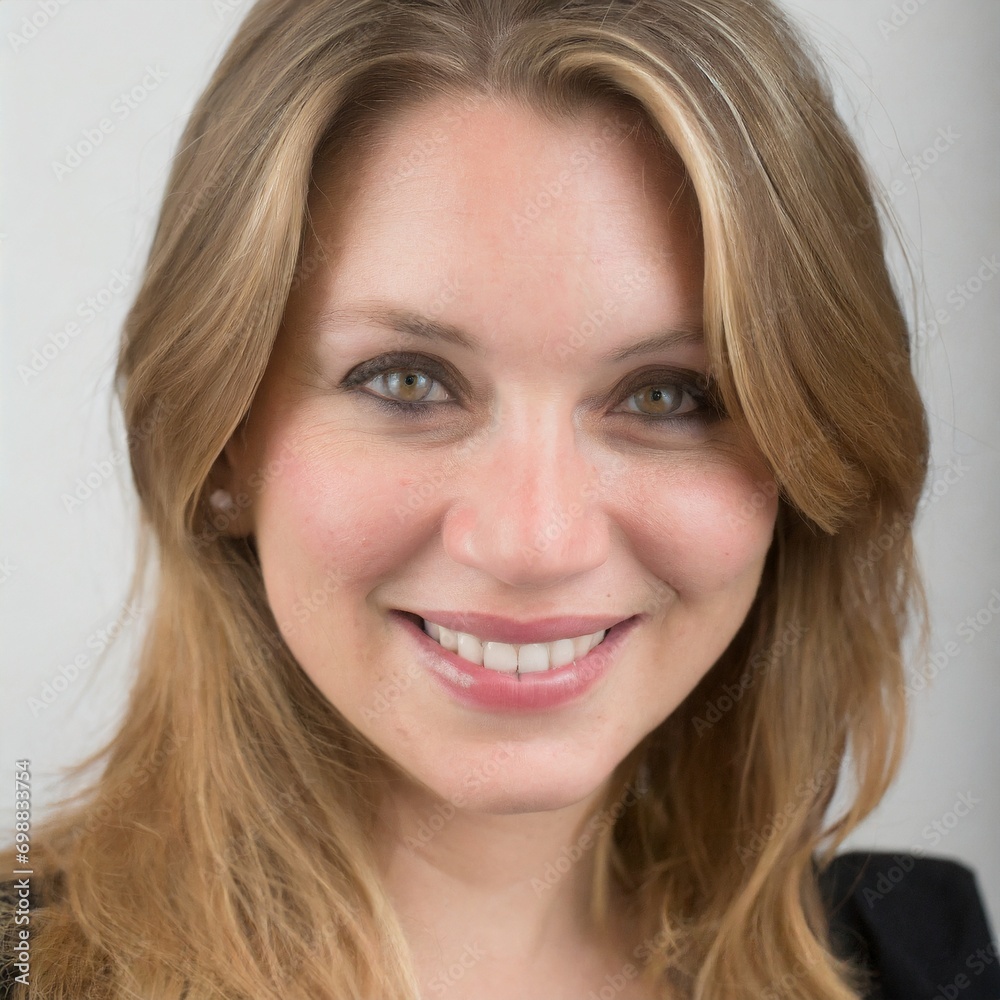 young woman smiling on a plain background young woman smiling on a plain background