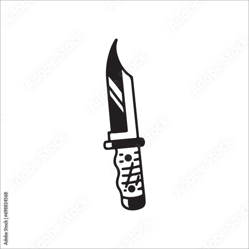 vector illustration of small knife