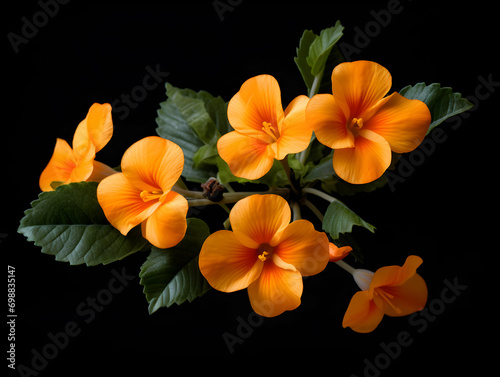 crossandra flower in studio background, single crossandra flower, Beautiful flower, ai generated image © Akilmazumder