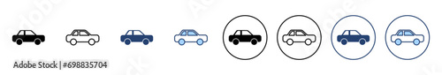 Car icon vector. car sign and symbol. small sedan