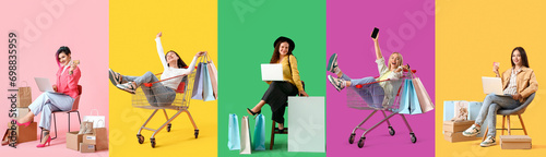 Group of women with purchas...