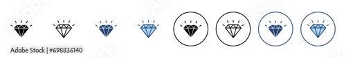 Diamond icon vector. diamond gems sign and symbol