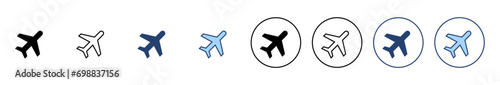 Plane icon vector. Airplane sign and symbol. Flight transport symbol. Travel sign. aeroplane