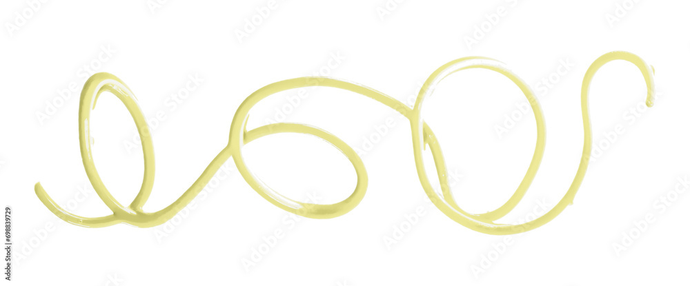 Light yellow watercolor painted zigzag lines isolated on transparent background. Light yellow watercolor painted zigzag lines isolated on transparent background.