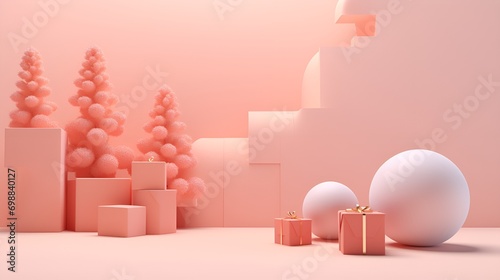 3D Render New Year Background, Simple , Celebration, Festive, Holiday