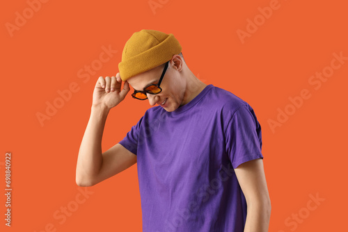 Young man in sunglasses on ...