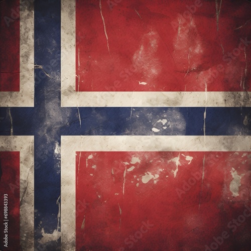 Grunge flag of norway