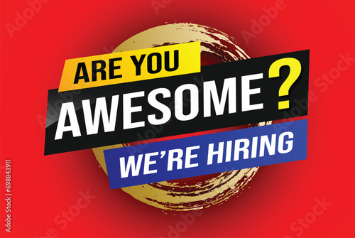 Are you awesome word concept vector illustration  and 3d style, landing page, template, ui, web, mobile app, poster, banner, flyer, background, gift card, coupon, label, wallpaper

