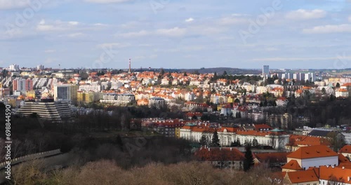 Malá Strana (Lesser Town) view from the Petřín Lookout Tower. Prague, Czech Republic photo