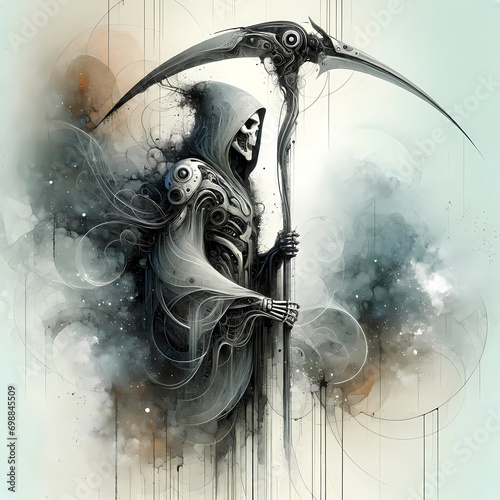 Grim Reaper in a futuristic society