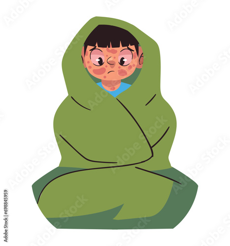 kawasaki disease boy in blanket