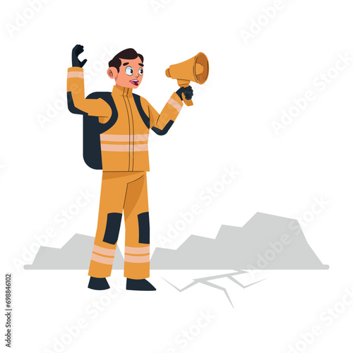 earthquake rescuer man