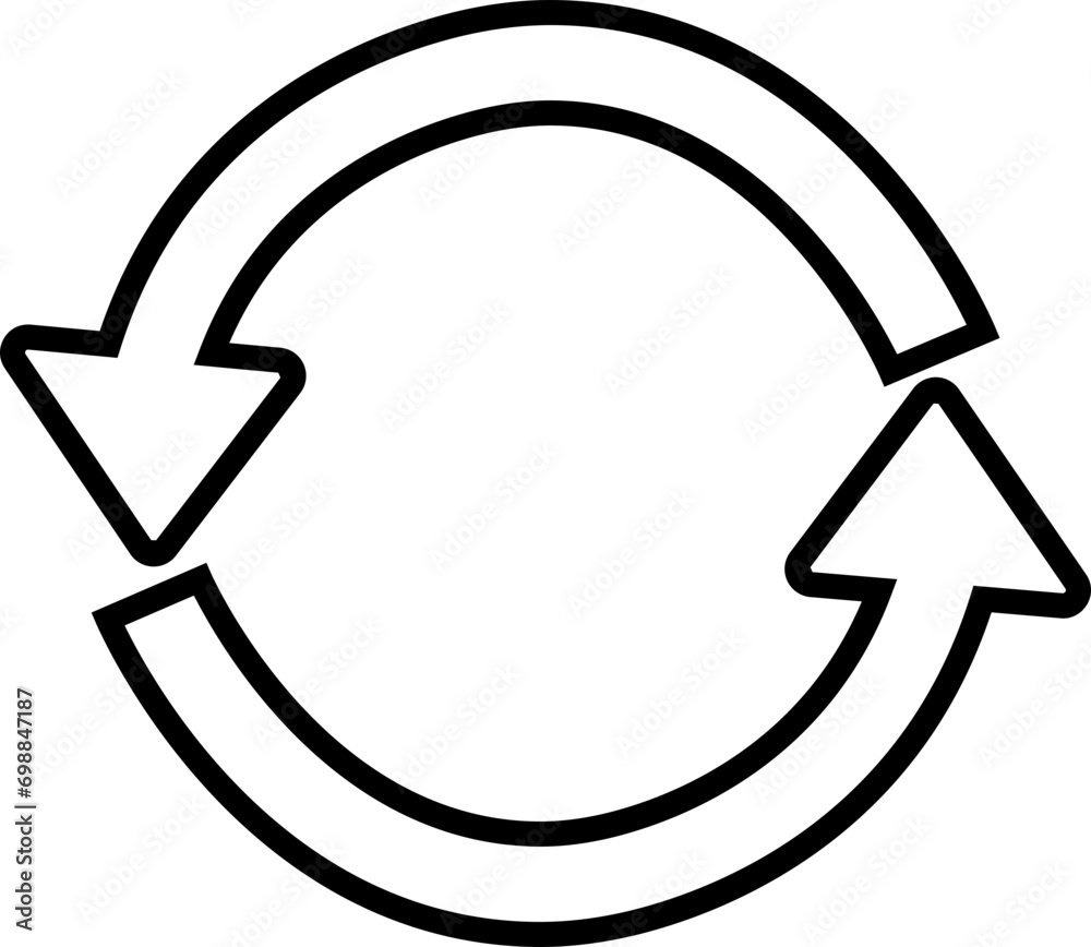 Black line Recycle icon. Rounded angle. Ecology, Bio rotation arrow icon symbol with editable stock. An arrow that revolve endless Reuse concept Recycled. Sign illustration on transparent background. Black line Recycle icon. Rounded angle. Ecology, Bio rotation arrow icon symbol with editable stock. An arrow that revolve endless Reuse concept Recycled. Sign illustration on transparent background.