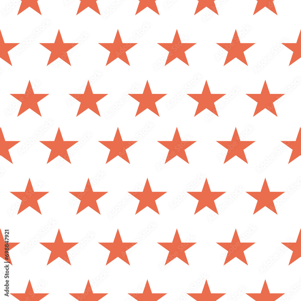 Obraz premium Seamless Scattered Stars Pattern in Retro Colors