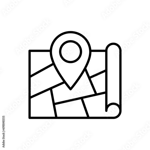 Map pointer outline icons, navigation vector illustration ,simple transparent graphic element .Isolated on white background