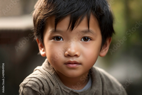 Portrait of a cute boy of Asian descent