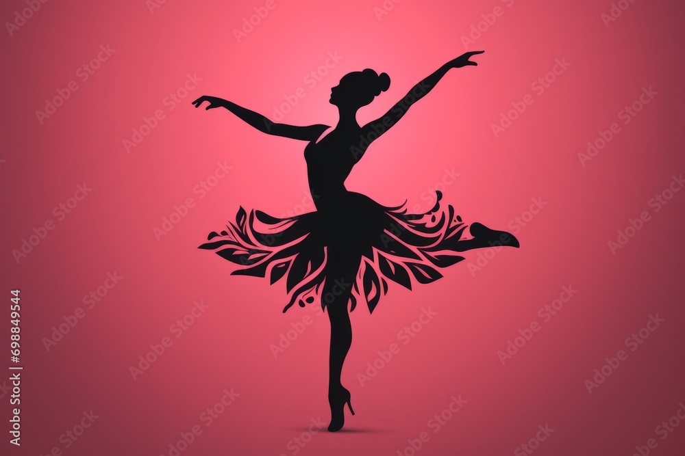 silhouette of a ballerina for logo or poster