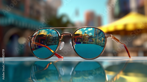 sunglasses on the pier © ArtProduction