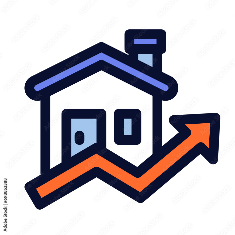 Obraz premium Property Value Growth Icon